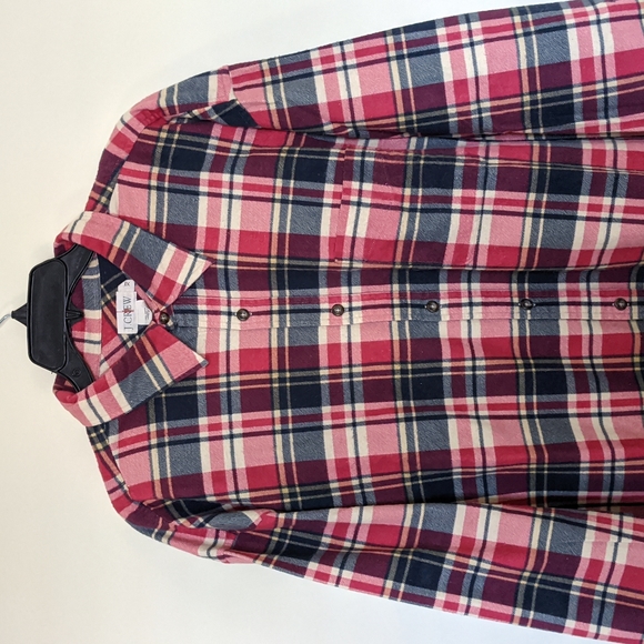 J Crew Men's XL Plaid Flannel Shirt - Picture 2 of 6